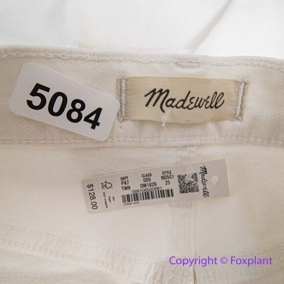 NEW Madewell The High-Rise Perfect Vintage Jean in Tile White,‎ 25 - Picture 10 of 13